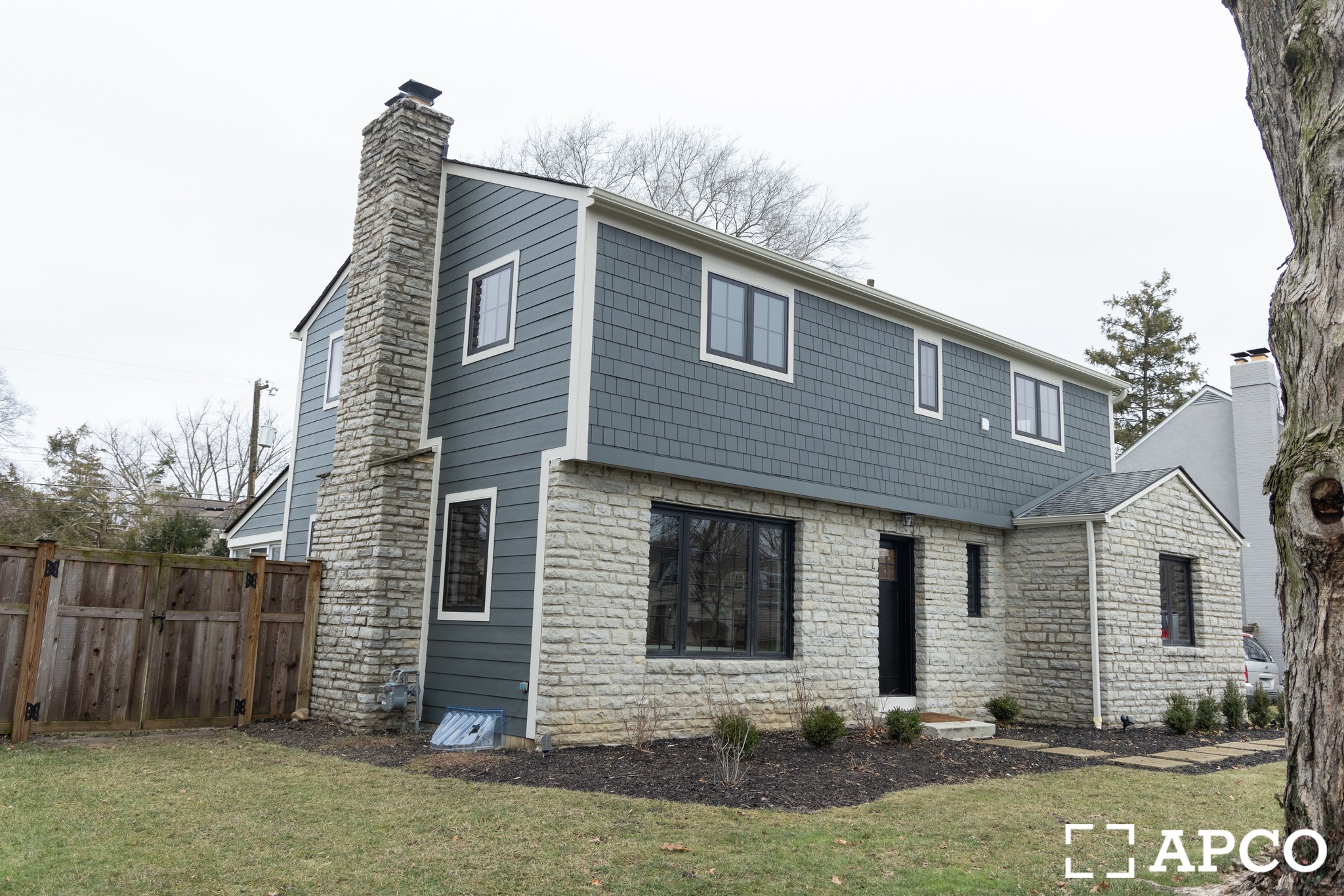 Home with new siding and stone accent exterior